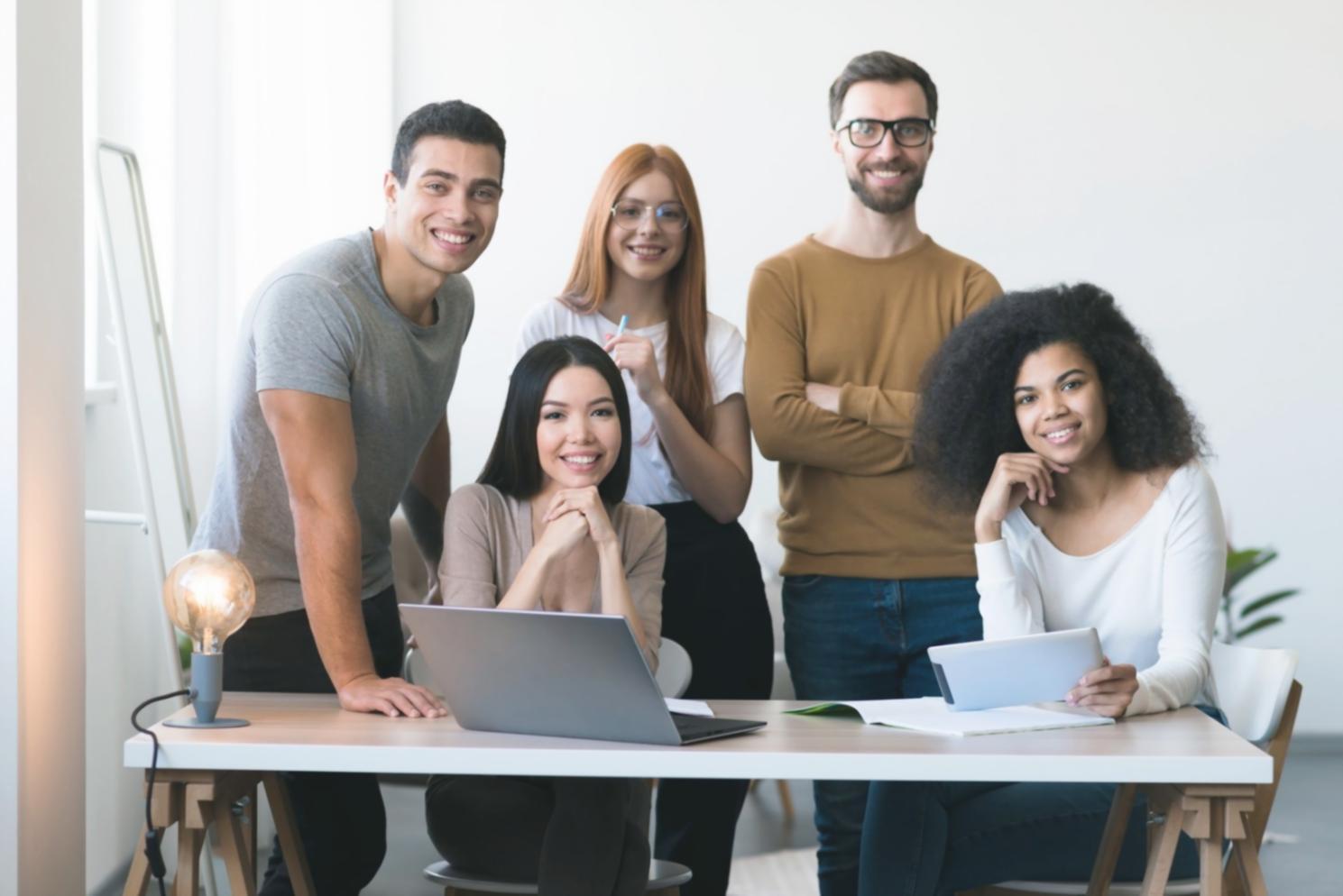 Startup founders collaborating on fundraising strategy